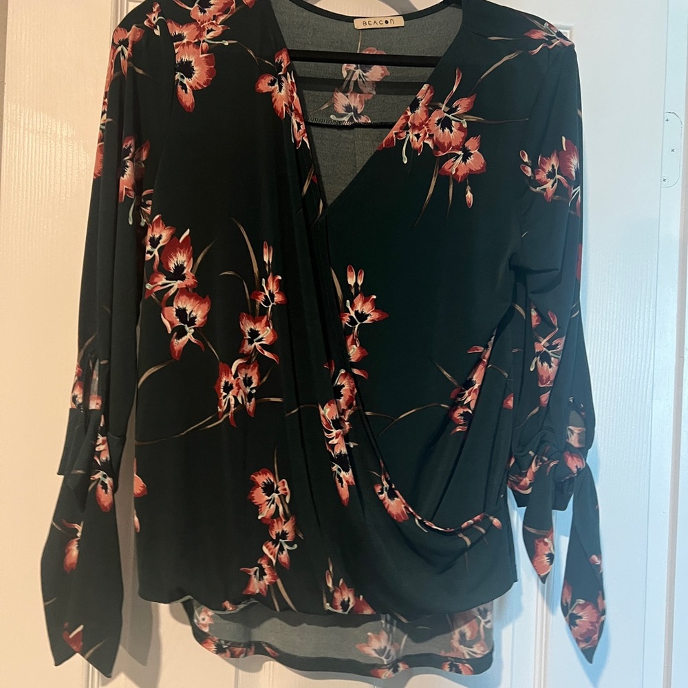 Floral Green Women's Top